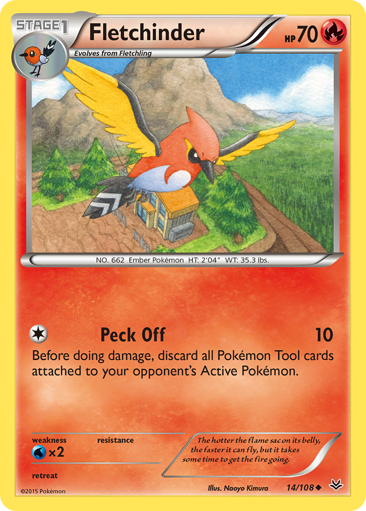 Fletchinder (14/108) [XY: Roaring Skies] | Deep Dive Games St. Marys