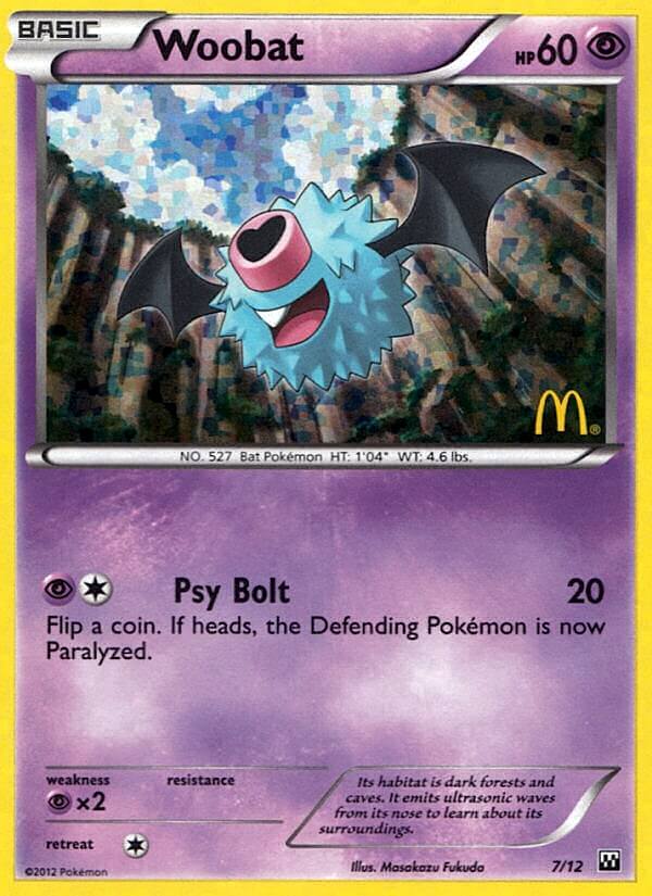 Woobat (7/12) [McDonald's Promos: 2012 Collection] | Deep Dive Games St. Marys