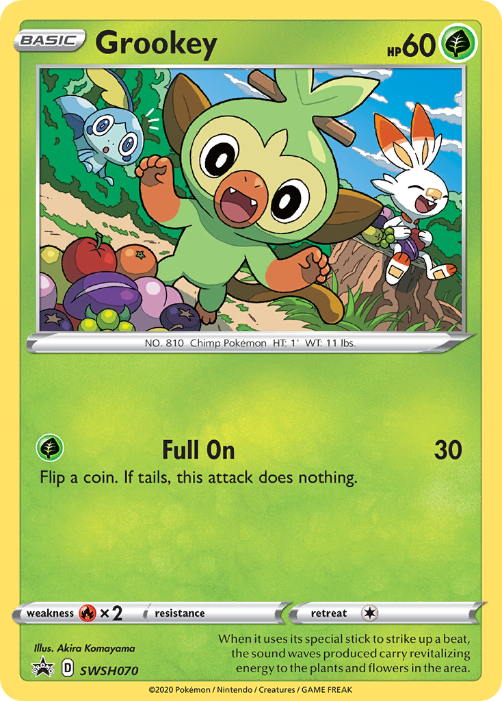 Grookey (SWSH070) [Sword & Shield: Black Star Promos] | Deep Dive Games St. Marys