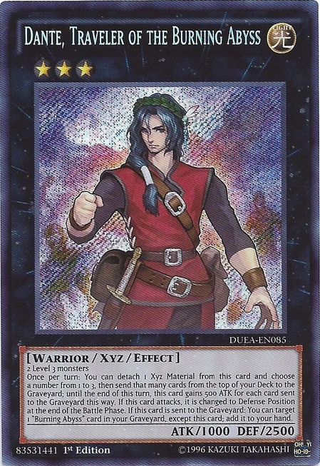 Dante, Traveler of the Burning Abyss [DUEA-EN085] Secret Rare | Deep Dive Games St. Marys