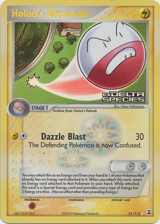 Holon's Electrode (21/113) (Stamped) [EX: Delta Species] | Deep Dive Games St. Marys