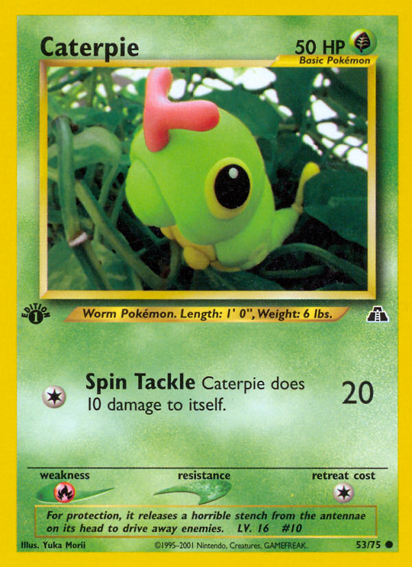 Caterpie (53/75) [Neo Discovery 1st Edition] | Deep Dive Games St. Marys