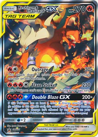 Reshiram & Charizard GX (SM201) (Jumbo Card) [Sun & Moon: Black Star Promos] | Deep Dive Games St. Marys