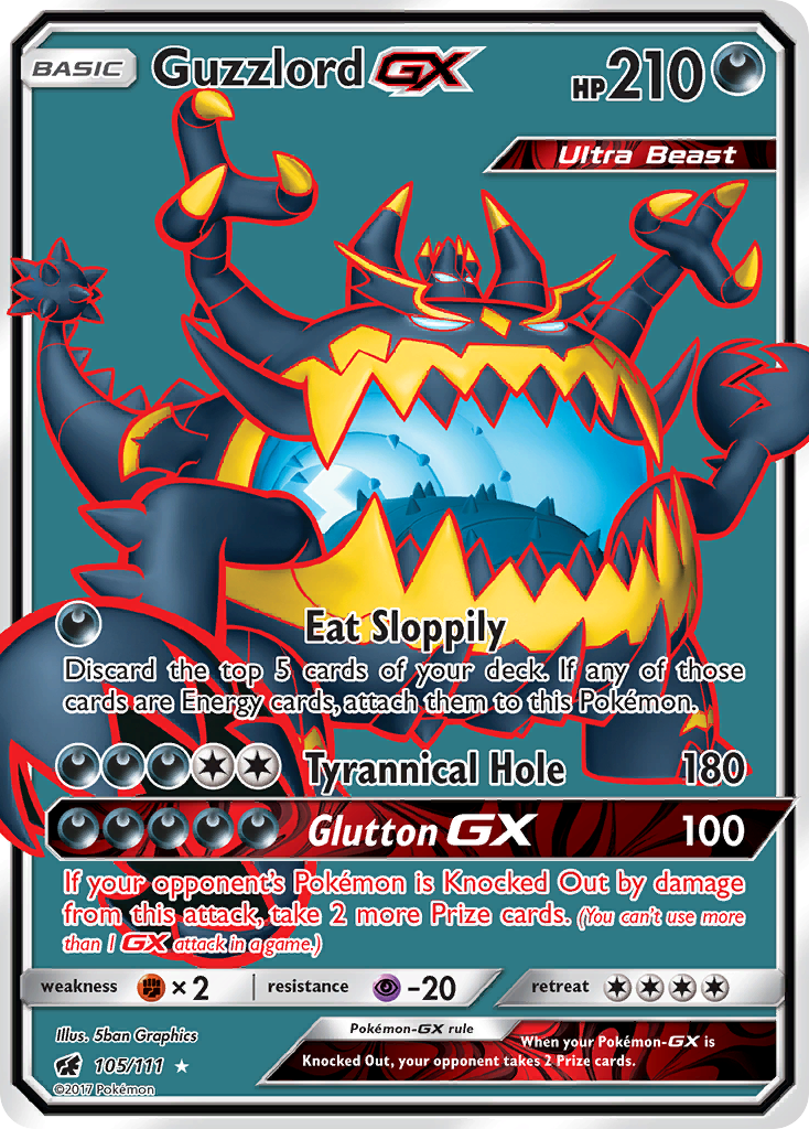 Guzzlord GX (105/111) [Sun & Moon: Crimson Invasion] | Deep Dive Games St. Marys