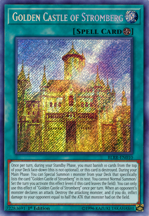 Golden Castle of Stromberg [BLRR-EN010] Secret Rare | Deep Dive Games St. Marys