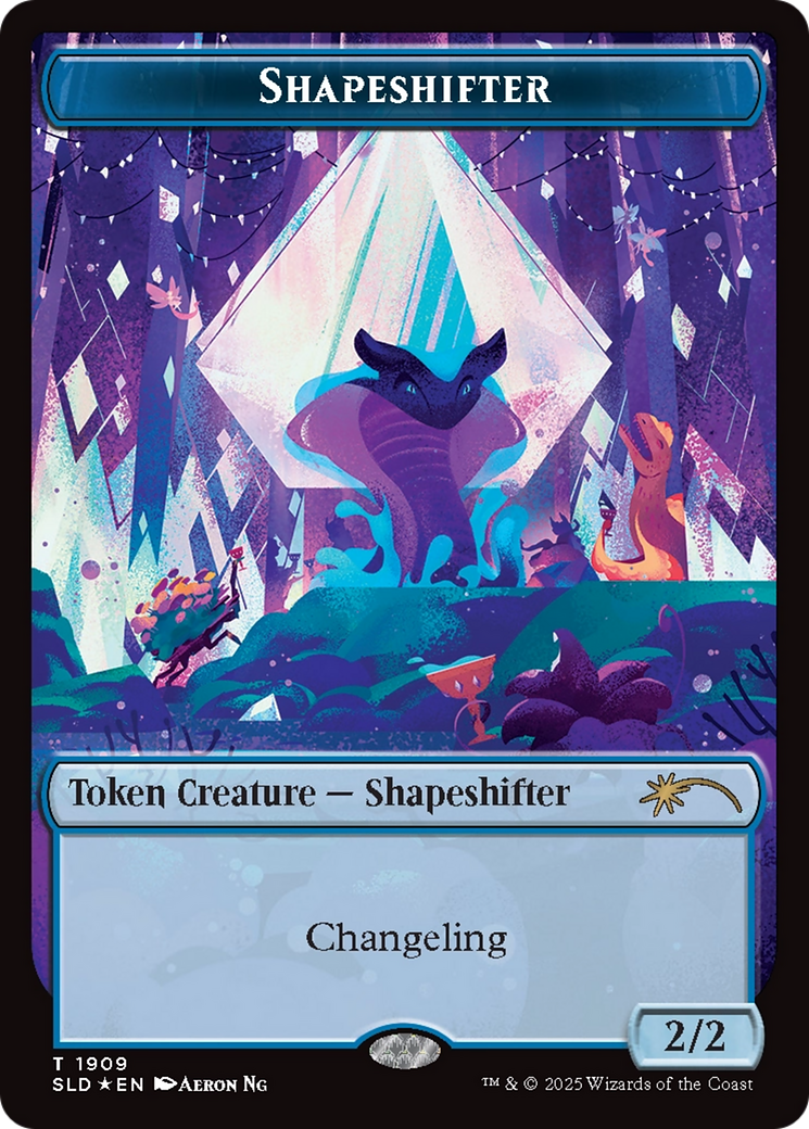 Shapeshifter Token (1909) (Double Rainbow Foil) [Secret Lair Drop Series] | Deep Dive Games St. Marys