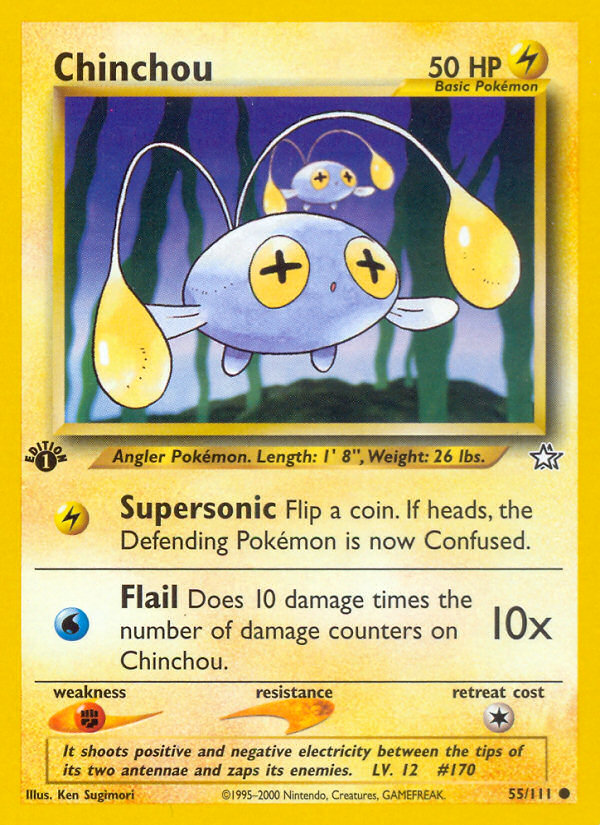 Chinchou (55/111) [Neo Genesis 1st Edition] | Deep Dive Games St. Marys