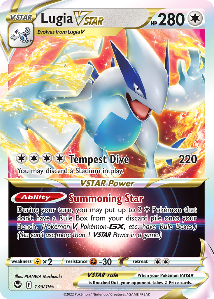 Lugia VSTAR (139/195) (Jumbo Card) [Sword & Shield: Silver Tempest] | Deep Dive Games St. Marys