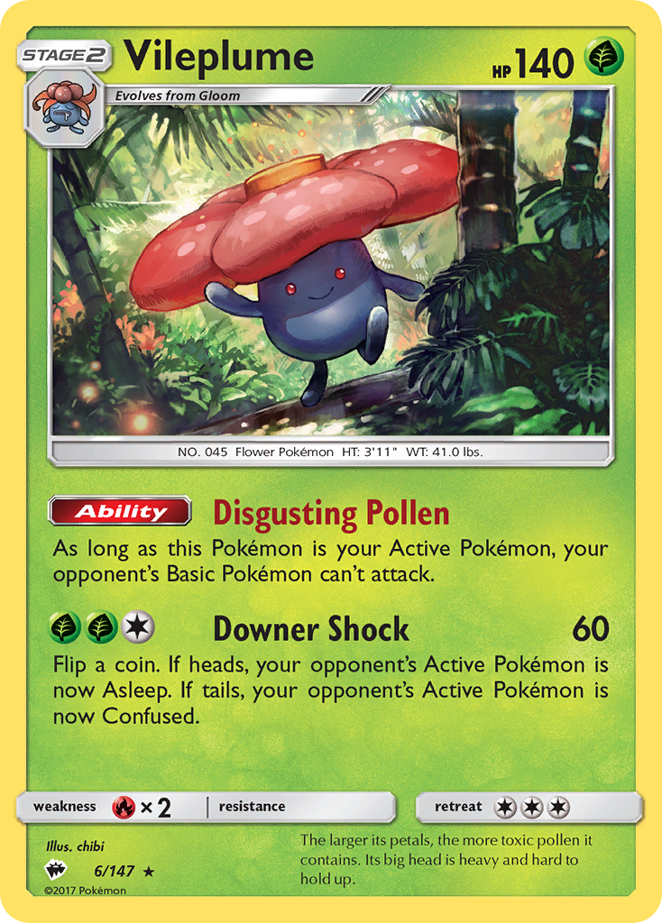 Vileplume (6/147) [Sun & Moon: Burning Shadows] | Deep Dive Games St. Marys