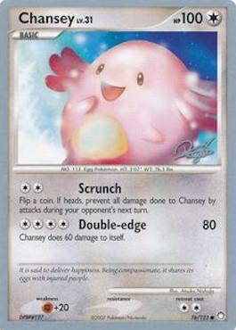 Chansey LV.31 (76/123) (Bliss Control - Paul Atanassov) [World Championships 2008] | Deep Dive Games St. Marys