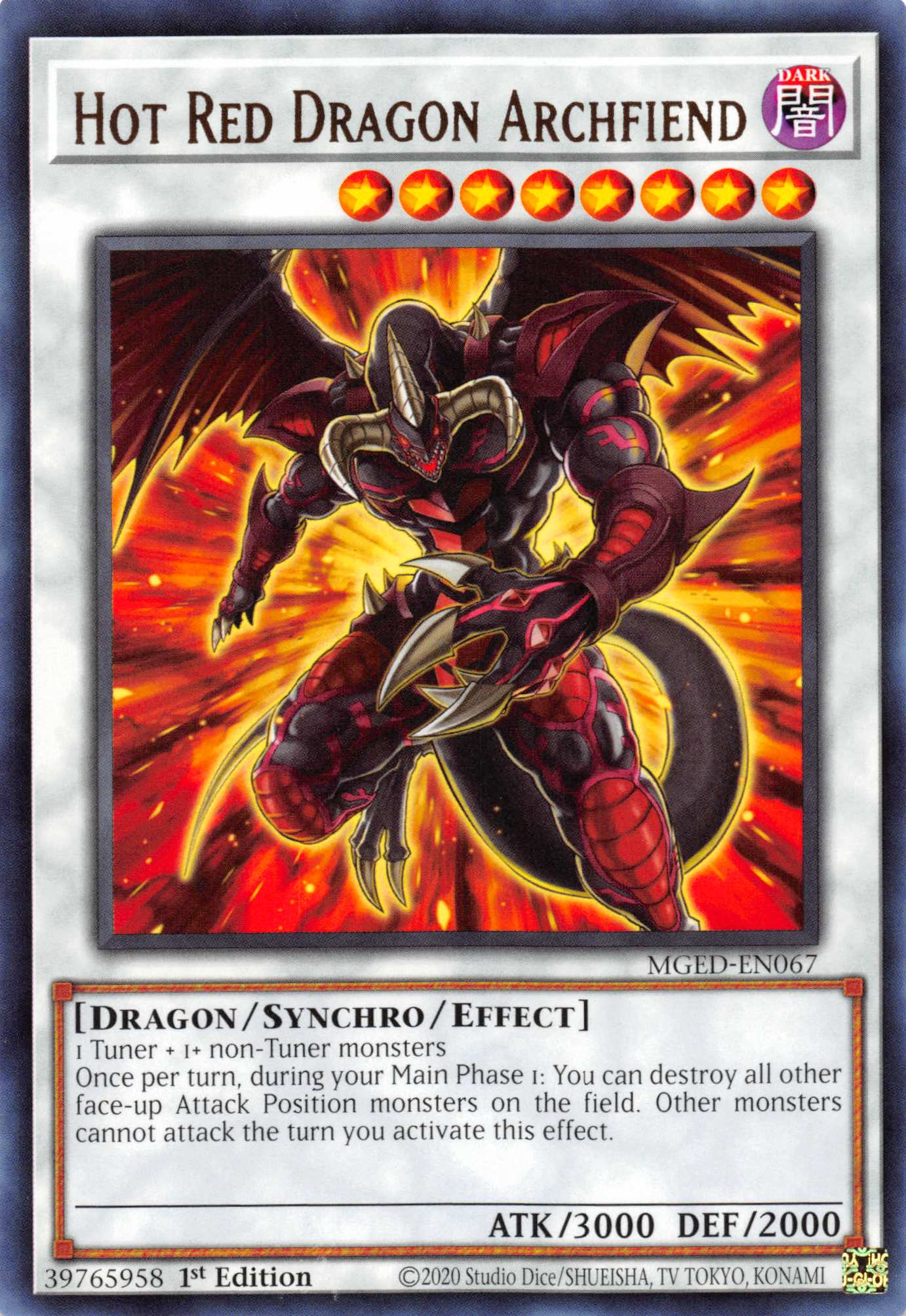 Hot Red Dragon Archfiend [MGED-EN067] Rare | Deep Dive Games St. Marys