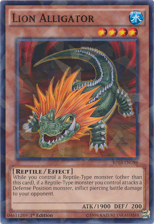 Lion Alligator [BP03-EN089] Shatterfoil Rare | Deep Dive Games St. Marys