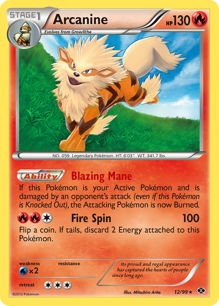 Arcanine (12/99) [Black & White: Next Destinies] | Deep Dive Games St. Marys