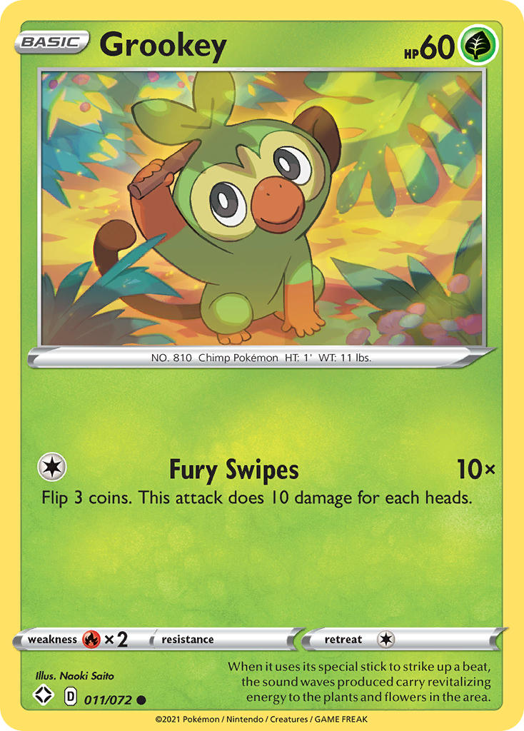 Grookey (011/072) [Sword & Shield: Shining Fates] | Deep Dive Games St. Marys