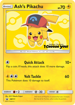 Ash's Pikachu (SM111) [Sun & Moon: Black Star Promos] | Deep Dive Games St. Marys