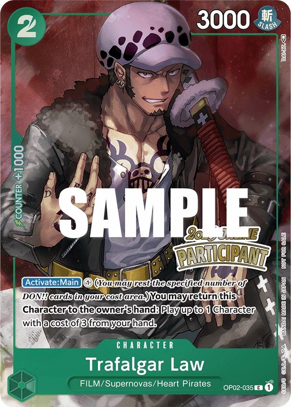 Trafalgar Law (Online Regional 2023) [Participant] [One Piece Promotion Cards] | Deep Dive Games St. Marys