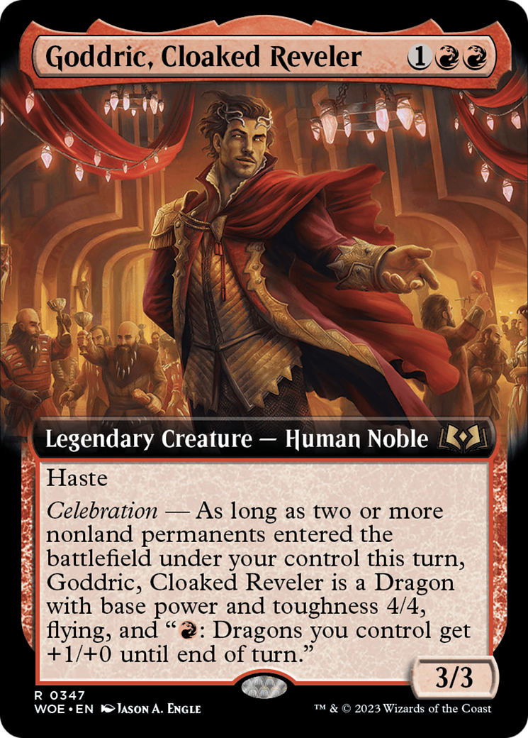 Goddric, Cloaked Reveler (Extended Art) [Wilds of Eldraine] | Deep Dive Games St. Marys