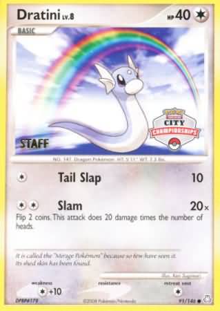 Dratini (91/146) (City Championship Promo Staff) [Diamond & Pearl: Legends Awakened] | Deep Dive Games St. Marys