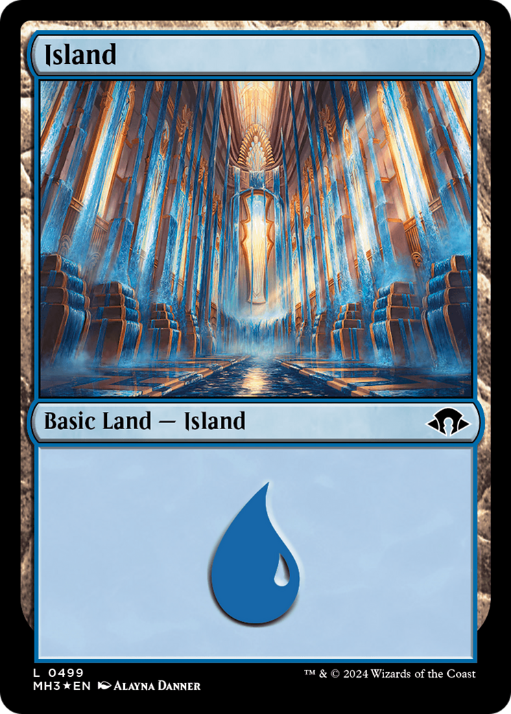 Island (0499) (Ripple Foil) [Modern Horizons 3] | Deep Dive Games St. Marys