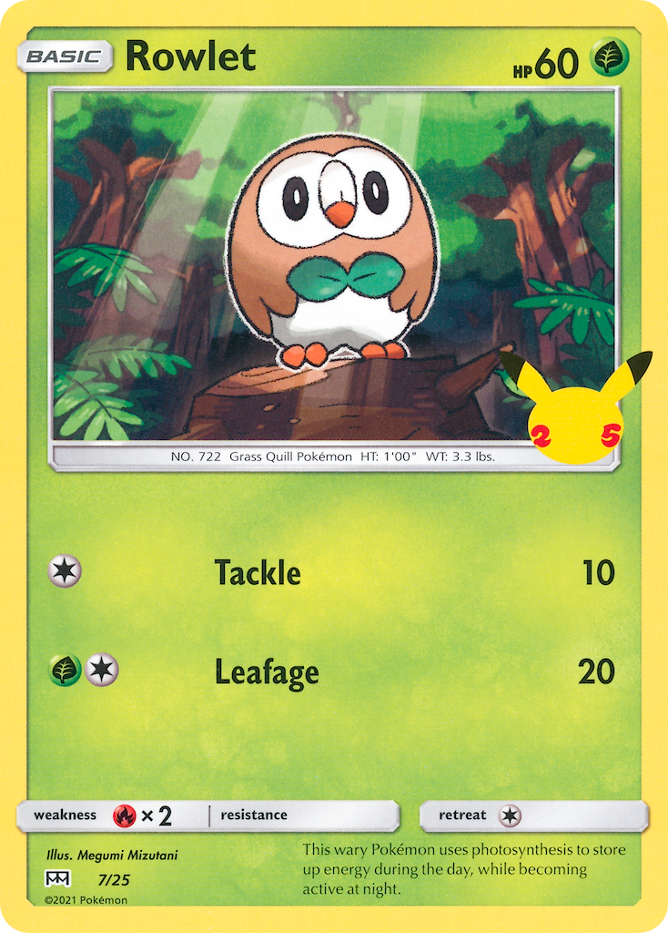 Rowlet (7/25) [McDonald's 25th Anniversary] | Deep Dive Games St. Marys