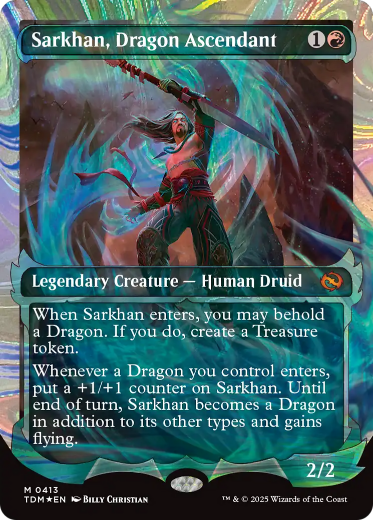 Sarkhan, Dragon Ascendant (0413) (Showcase) (Halo Foil) [Tarkir: Dragonstorm] | Deep Dive Games St. Marys