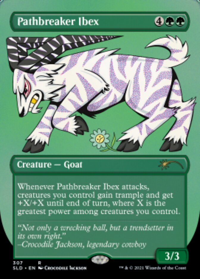 Pathbreaker Ibex (Borderless) (Foil Etched) [Secret Lair Drop Series] | Deep Dive Games St. Marys