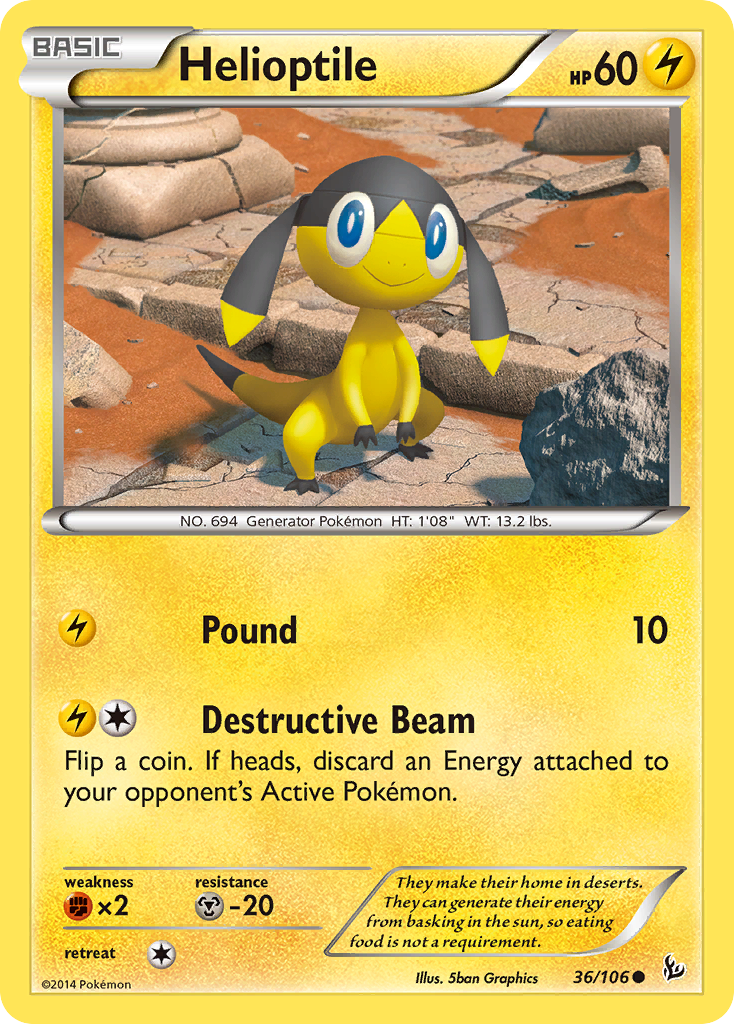 Helioptile (36/106) [XY: Flashfire] | Deep Dive Games St. Marys