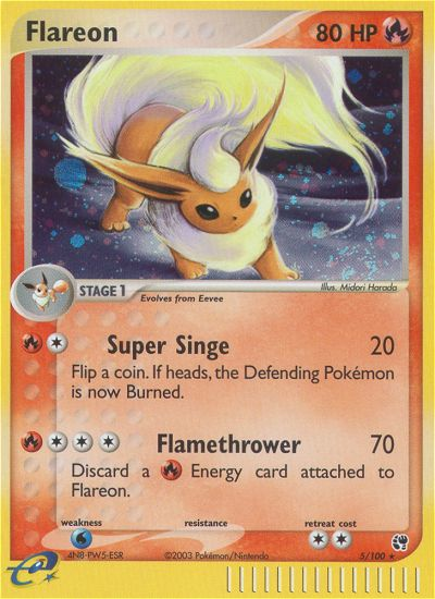 Flareon (5/100) [EX: Sandstorm] | Deep Dive Games St. Marys