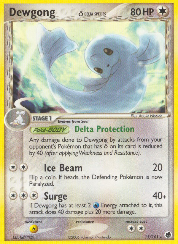 Dewgong (15/101) (Delta Species) [EX: Dragon Frontiers] | Deep Dive Games St. Marys