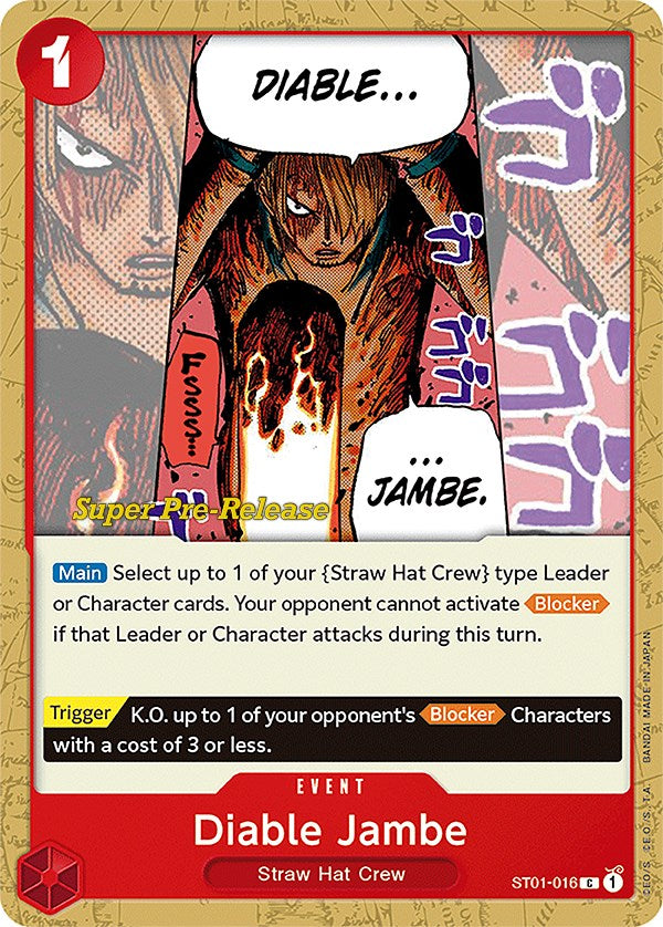 Diable Jambe [Super Pre-Release Starter Deck: Straw Hat Crew] | Deep Dive Games St. Marys