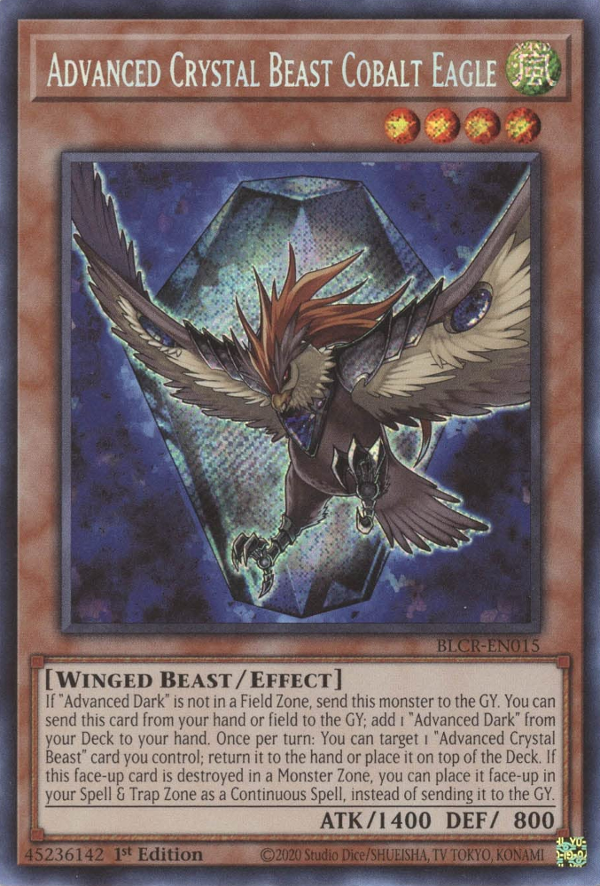 Advanced Crystal Beast Cobalt Eagle [BLCR-EN015] Secret Rare | Deep Dive Games St. Marys