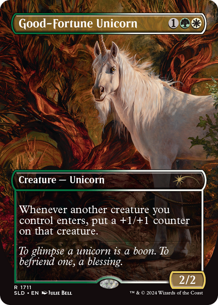 Good-Fortune Unicorn (Rainbow Foil) [Secret Lair Drop Series] | Deep Dive Games St. Marys