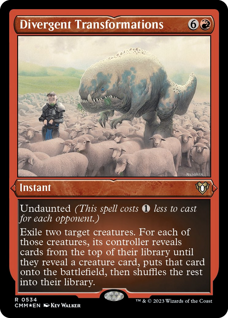 Divergent Transformations (Foil Etched) [Commander Masters] | Deep Dive Games St. Marys