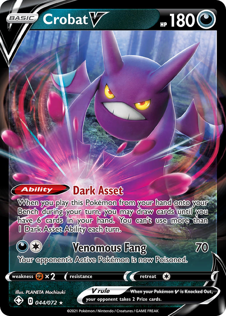 Crobat V (044/072) [Sword & Shield: Shining Fates] | Deep Dive Games St. Marys