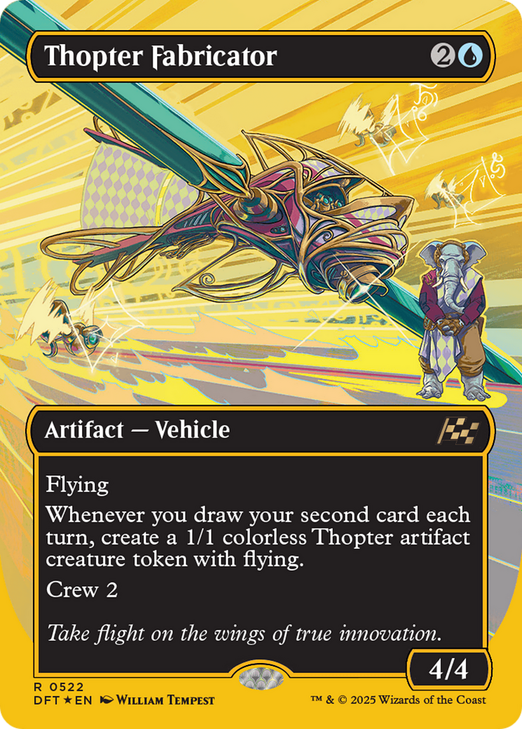 Thopter Fabricator (Borderless) (First-Place Foil) [Aetherdrift] | Deep Dive Games St. Marys