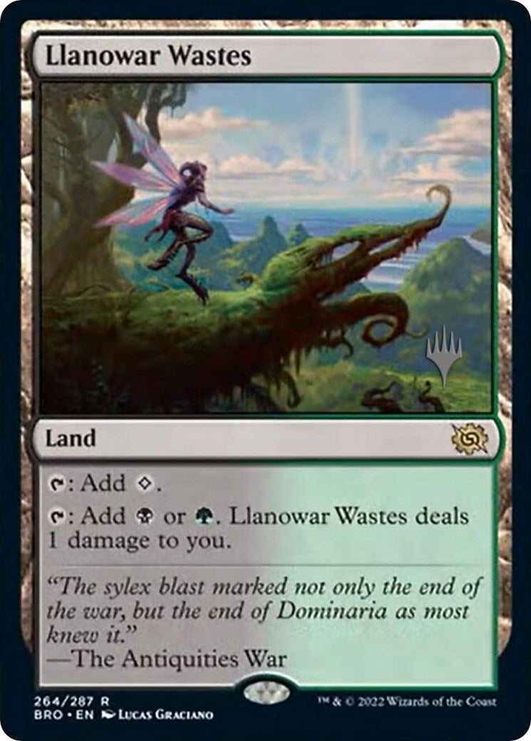 Llanowar Wastes (Promo Pack) [The Brothers' War Promos] | Deep Dive Games St. Marys