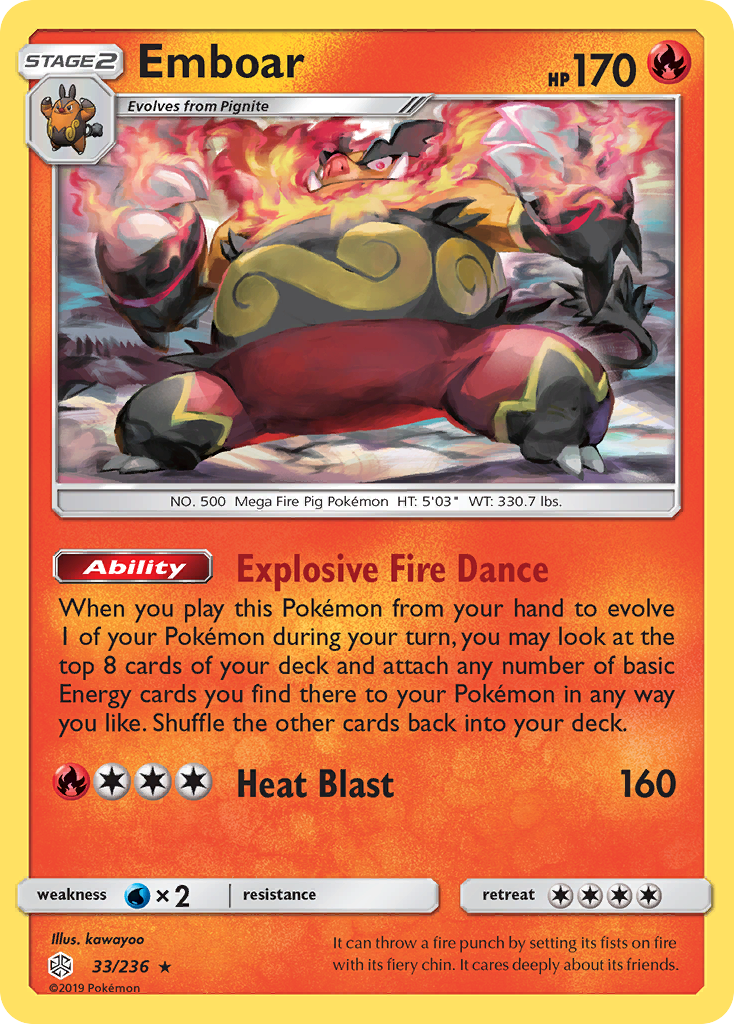 Emboar (33/236) [Sun & Moon: Cosmic Eclipse] | Deep Dive Games St. Marys