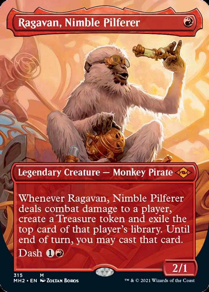 Ragavan, Nimble Pilferer (Borderless Alternate Art) [Modern Horizons 2] | Deep Dive Games St. Marys