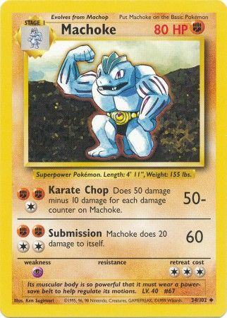 Machoke (34/102) [Base Set Unlimited] | Deep Dive Games St. Marys