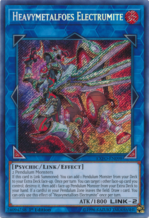 Heavymetalfoes Electrumite [EXFO-EN098] Secret Rare | Deep Dive Games St. Marys