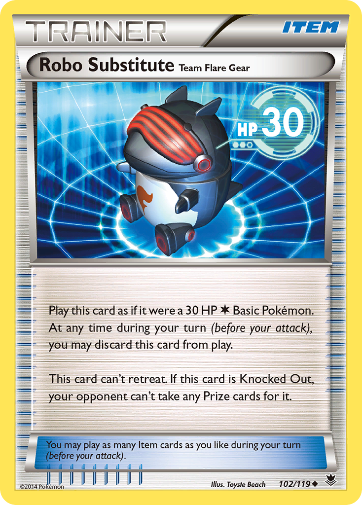 Robo Substitute Team Flare Gear (102/119) [XY: Phantom Forces] | Deep Dive Games St. Marys