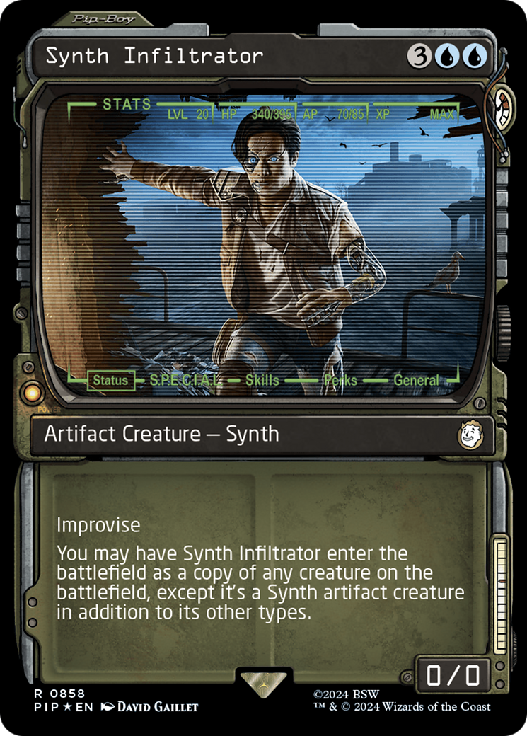 Synth Infiltrator (Showcase) (Surge Foil) [Fallout] | Deep Dive Games St. Marys
