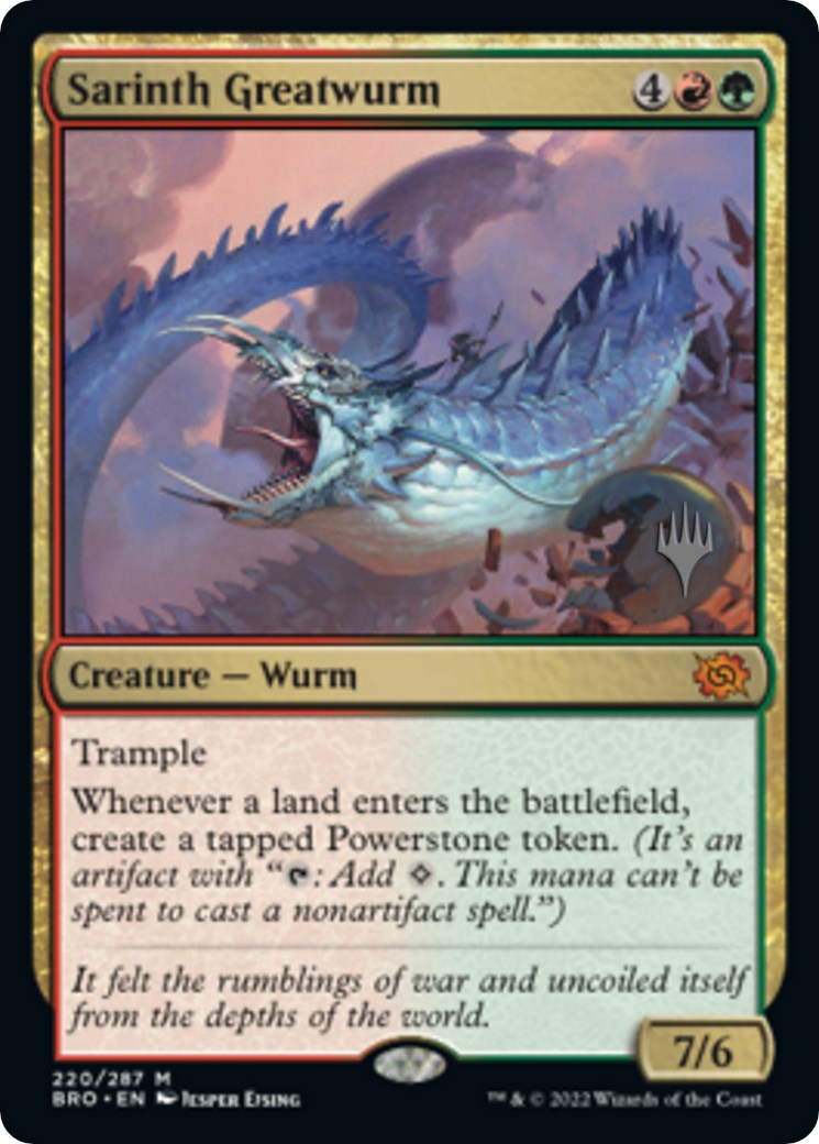 Sarinth Greatwurm (Promo Pack) [The Brothers' War Promos] | Deep Dive Games St. Marys