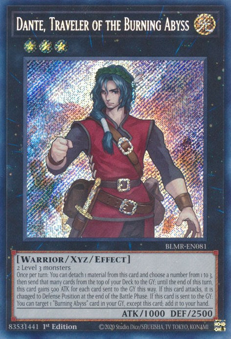 Dante, Traveler of the Burning Abyss [BLMR-EN081] Secret Rare | Deep Dive Games St. Marys