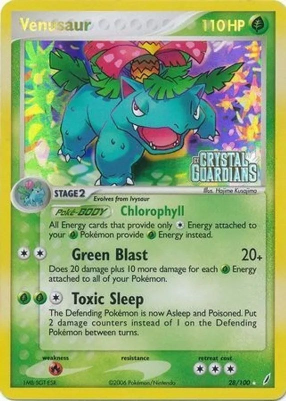 Venusaur (028/100) (Prerelease) [EX: Crystal Guardians] | Deep Dive Games St. Marys