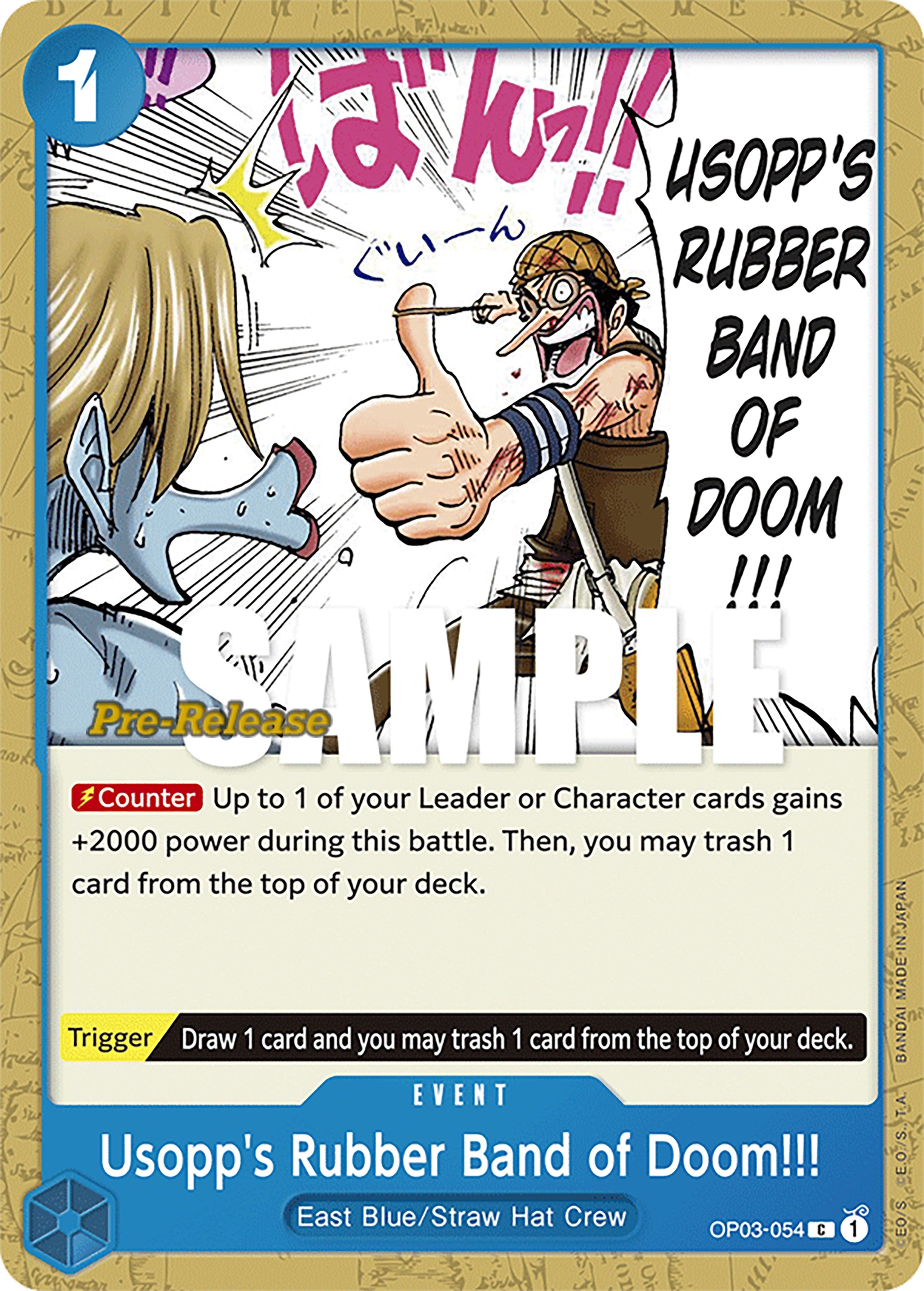 Usopp's Rubber Band of Doom!!! [Pillars of Strength Pre-Release Cards] | Deep Dive Games St. Marys