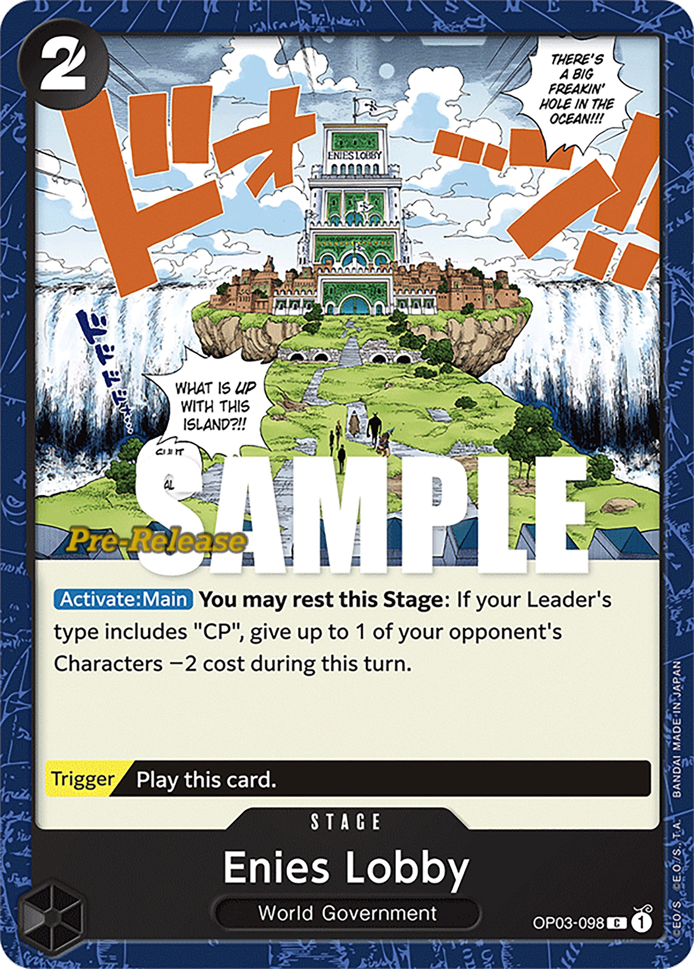 Enies Lobby [Pillars of Strength Pre-Release Cards] | Deep Dive Games St. Marys