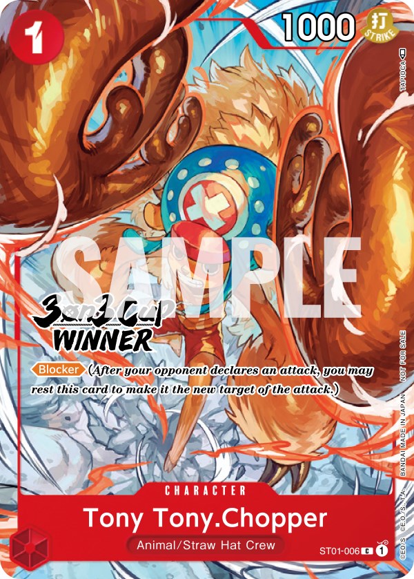 Tony Tony.Chopper (3-on-3 Cup) [Winner] [One Piece Promotion Cards] | Deep Dive Games St. Marys