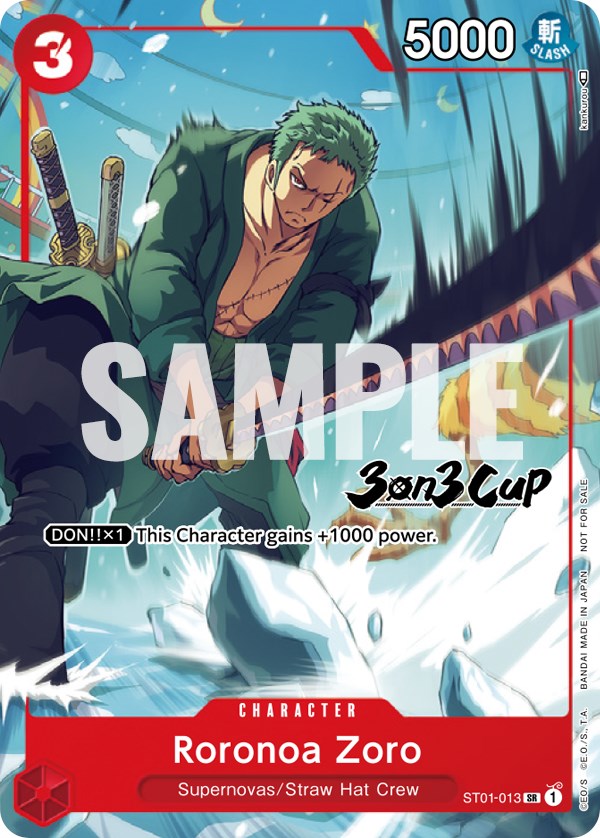 Roronoa Zoro (3-on-3 Cup) [Participant] [One Piece Promotion Cards] | Deep Dive Games St. Marys