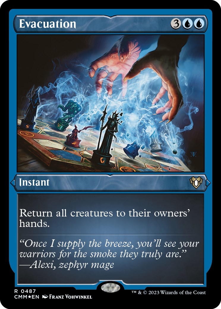 Evacuation (Foil Etched) [Commander Masters] | Deep Dive Games St. Marys